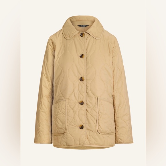 Lauren Ralph Lauren Black Label Onion Quilted Jacket in Natural Medium - Picture 16 of 16